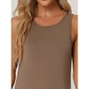 cheibear Women's Sleeveless Round Neck Tank Dress Sleepwear with Pockets - 4 of 4