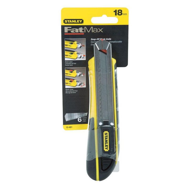 Stanley FatMax 7 in. Retractable Snap-Off Utility Knife Black/Yellow 1 pk, 5 of 7