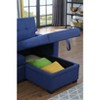 ROOMTEC Convertible Sleeper Sectional Sofa, L-shaped Corner Couch with Pullout Bed, Upholstered Sofa Bed w/Storage Chaise - 4 of 4