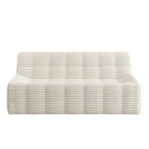 TiramisuBest Loveseats Sofa Bed with Pull-out Bed, Adjsutable Back and Two Arm Pocket,Grey - 1 of 4