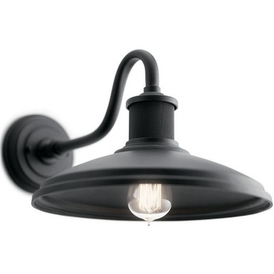 Allenbury 12" Textured Black Outdoor Wall Light
