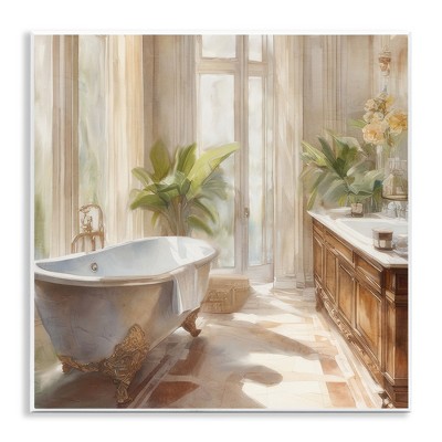 Stupell Industries Sunlit Bathroom View Wall Plaque Art