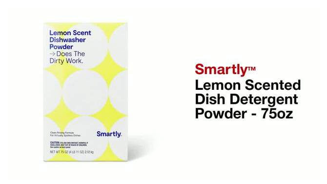 Lemon Scented Dish Detergent Powder - 75oz - Smartly&#8482;, 2 of 5, play video