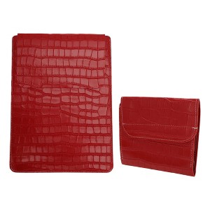 Unique Bargains 10.9" Crocodile Pattern Tablet and Laptop Sleeve with Accessories Pouch 1 Set - 1 of 4