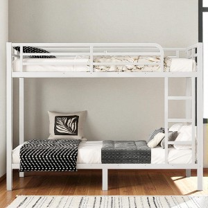 Mshliw Metal Twin XL/Full/Full XL/Queen Bunk Bed for Teens and Adults, Heavy-Duty Space-Saving Bunk Bed Frame with Guardrails, Noise-Free Design - 1 of 4