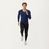 Anna-Kaci Active Men's Long Sleeve Compression Athletic Shirt with Stretch Fabric and V-Neck Design - 3 of 4