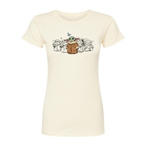 Women's - Star Wars - The Mandalorian Grogu Chest Fitted Graphic T-Shirt - 1 of 2