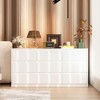 FUFU&GAGA White Modern Dresser for Bedroom 9 Drawers Wood Chest of Drawers - 2 of 4
