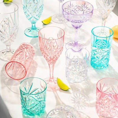 Godinger Dublin Blush Pink Acrylic Goblet Set of 4