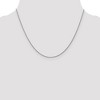 Black Bow Jewelry 1mm 10k White Gold Solid Diamond Cut Wheat Chain Necklace - 2 of 4