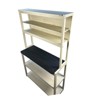 INFURNIC Kitchen Racks Modern 5 Tier Bakers Rack with Adjustable Shelves and Storage for Kitchen Use, Black White, 39.37"*15.75"*66.93" - 2 of 4