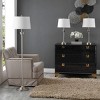 Peltier Floor And Two Table Lamps - Set of 3 - FLT4000 - Nickle/White - Safavieh - 3 of 4