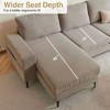 XIZZI Upholstered Sectional Sofa with Comfy Chaise Large Deep Seat, Minimalist Modular Couches Sleeper for Living Room Bedroom Apartment Lounge - 4 of 4