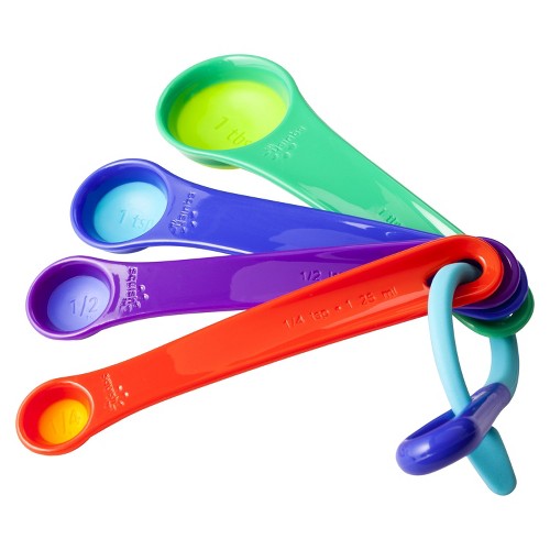 Squish Measuring Spoons, Blue Purple Green