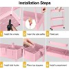 Acoinel Slim Storage Cart 3 Tier,Bathroom Organizer Rolling Utility,Mobile Shelving Unit Slide Out for Office, Kitchen - 2 of 4