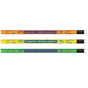 Moon Products Pencils Neon Happy Birthday, 12 Per Pack, 12 Packs - 1 of 3