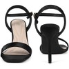 BLISSFUL STEP Women's Ankle Strap High Stiletto Heel Square Toe Sandals - 2 of 3