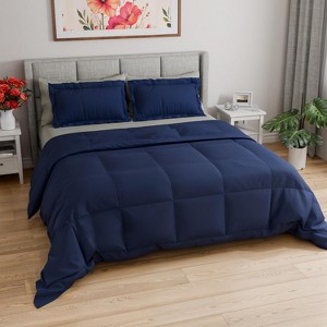 Soft Quilted Comforter with Corner Tabs & Pillow Shams - Comfy, Cozy & Breathable - Premium Down Duvet Insert - CGK Linens - 1 of 4