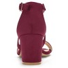 Allegra K Women's Open Toe Crisscross Buckle Ankle Strap Block Heel Sandals - 3 of 4