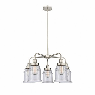 Canton - 5 Light Stem Hung Chandelier In Industrial Style-16.25 Inches Tall and 24 Inches Wide