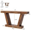 Console Sofa Table - 2-Tier Farmhouse Narrow Table, Extra-Long, Accent Entryway Table, Behind Couch Sofa, Ideal for Hallway and Living Room - 3 of 4