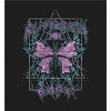 Distressed Black Metal Butterfly Adult Crew Neck Short Sleeve Tee - 2 of 2
