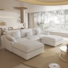 Cloud Couch Modular Sectional Sofa,119.29" U Shaped Couch, Oversized Down Filled Convertible Wide Seater,3 Seater With 2 Ottomans For Living Room Set - 2 of 4
