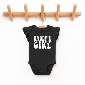 The Juniper Shop Daddy's Girl Wavy Baby Flutter Sleeve Bodysuit - 1 of 2