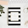 Day Designer 2024-25 Weekly/Monthly Planner 8.625"x5.875" Wirebound Frosted Rugby Stripe Black: Adult Paper Calendar - 2 of 4