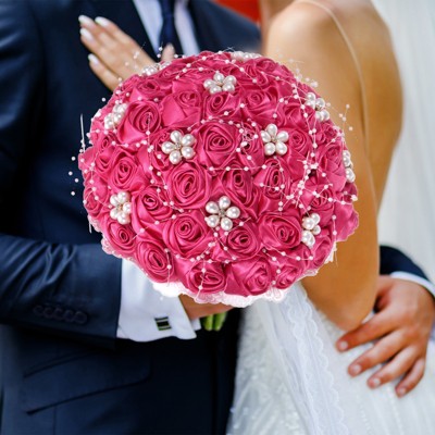 Unique Bargains Artificial Wedding Decor Lightweight Bouquet 1 Pc