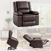 Elderly-Friendly PU Leather Electric Power Lift Recliner - Heat & Massage Functions, Remote Control + Side Pocket, for Living Room & Bedroom - 3 of 4