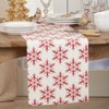 Saro Lifestyle Snowflake Runner, Red, 14" x 72" - 3 of 3