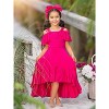 Berry Bliss Hi-Lo Ruffle Dress Mia Belle Girls - 4 of 4