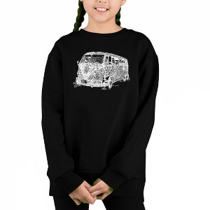 LA Pop Art The 70'S - Girl's Word Art Crewneck Sweatshirt - 1 of 3