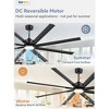Arceso  84in Ceiling Fans with Light and Remote Control, Industrial Extra-Large Ceiling Fans with 6-Speed Reversible for Indoor Outdoor, Black - 2 of 4