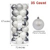 Every Day is Christmas 35ct 2.76"/70mm Shatterproof Round Christmas Tree Ornament Set, Merry Christmas Balls Ornaments with Hooks - 2 of 4