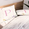 Deny Designs King April Lane Art Simple Bow Monogram P Microfiber Printed Pillow Sham - 2 of 3