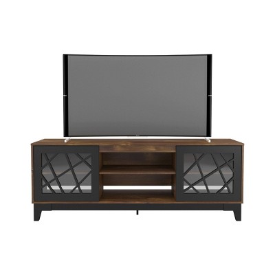 Graphik 2 Door TV Stand for TVs up to 80" Black/Truffle - Nexera