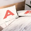Deny Designs King April Lane Art Block Red Monogram A Microfiber Printed Pillow Sham - 2 of 3
