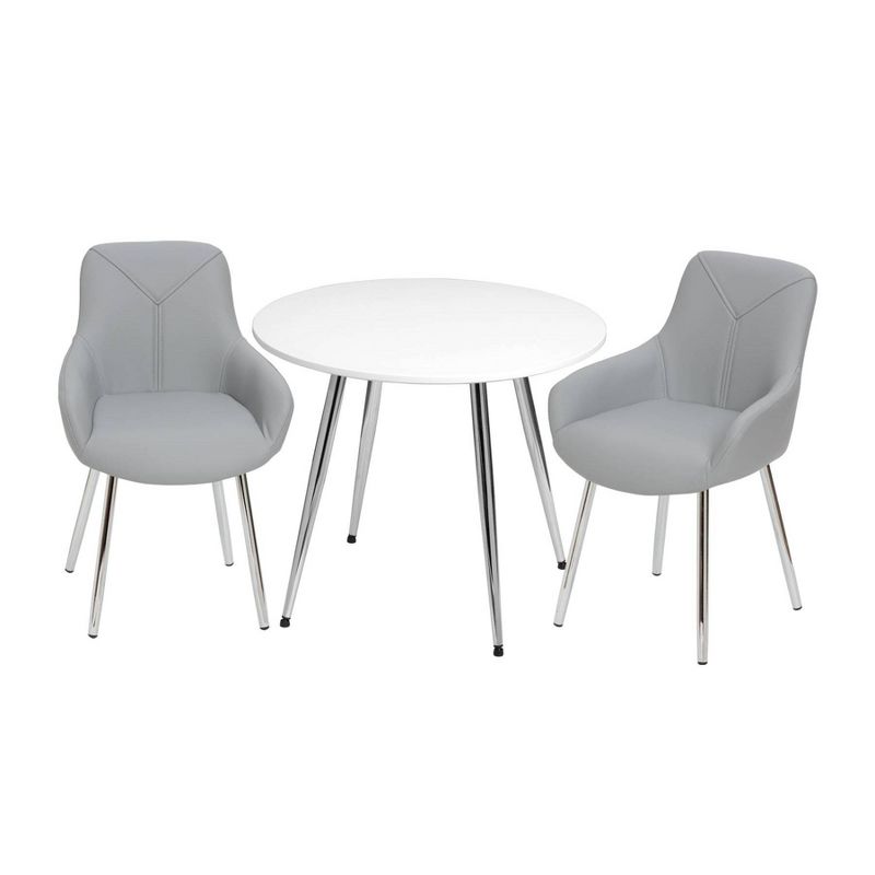 Kids' Table with 2 Modern Upholstered Chairs - Gift Mark, 1 of 6