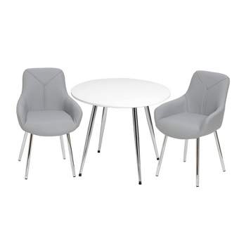 Kids' Table with 2 Modern Upholstered Chairs - Gift Mark