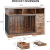 48'' Dog Crate Furniture, Heavy Duty Wooden Dog Kennel with Bowl & Storage Drawers, Indoor End Table for Small Medium Dogs - 2 of 4