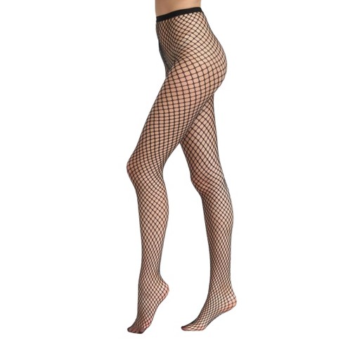 LECHERY Women's Open Fishnet Tights (1 Pair) - Black, Small/Medium