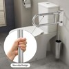 Itopfox Flip-Up Grab Bar with Paper Holder, Anti-Slip Support Rail, U Shaped Stainless Steel Handicap Safety Handrails for Disabled Elderly Pregnant - 4 of 4