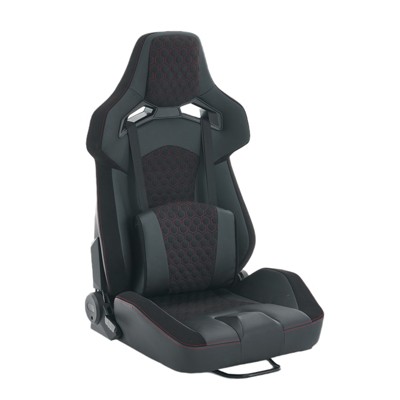 Dolonm Universal PVC Bucket Racing Seat with PU Leather, Adjustable Reclinable Sport Simulator Chair for Gaming