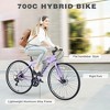 Whisen 28” Road Bike, Hybrid City Bicycle with Shimano 7 Speed Aluminum Alloy Frame Double Disc Brakes - 2 of 4