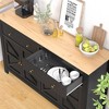 Storage Cabinet, Kitchen Sideboard, 2 Drawers And 4 Doors, Farmhouse Coffee Bar Cabinet, Wooden Storage Cabinet, for Kitchen, Living Room - 3 of 4
