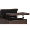 CAVINAS Square Linen Storage Ottoman Bench with Lift Lids and Stitched Tuft Design,Storage Benches for Living Room,Bedroom - 3 of 4