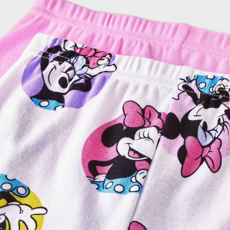 Girls&#39; Minnie Mouse 4pc Pajama Set - Pink, 4 of 5