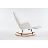 Ridstar Modern Teddy Fabric Upholstered Armchair with High Back for Living Room & Bedroom-Ivory White - 4 of 4